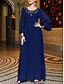 economico Matrimonio Informale / Di Giorno-Abito A-Line Madre della Sposa Elegante Scollatura Quadrata Lungo Chiffon Maniche Lunghe con Pieghe in Pizzo