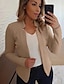 abordables Blazers et Costumes-Femmes Blazer Coupe-vent Respirant Coupe ajustée Mode Style OL Formel Couleur Unie Formel Bureau Occasionnel Régulier Revers en Pointe Coupe régulière manche longue Vêtements d&#039;extérieur Rouge