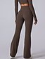 abordables Leggings et collants de yoga-Pantalons de fitness Leggings de yoga pantalon de sport Femmes Léger Évasé Yoga Fitness Pilates Pantalons Automne Hiver Des sports Tenues de Sport Micro-Élastique Gris foncé Noir