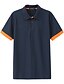 abordables Polo Classique pour Hommes-Homme Chemise de golf Vacances Travail Revers Col Polo Côtelé Manche Courte Basique Moderne Bloc de Couleur Patchwork Avec Poches Été Printemps Printemps &amp; Été Coupe Slim bleu marine Bleu Vert Gris