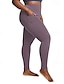 billiga Sport Plus Size &amp; Graviditet-Dam pilatesleggings sportbyxor Yoga leggings Ficka Lättvikt Pilates Gym Löpning Byxor Svart Dammig ros Vinröd Elastan Plusstorlekar sporter Sportkläder Microelastisk