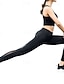 billiga Yoga Leggings &amp; Tights-Dam pilatesleggings Sportbyxor Fitnessleggings Nät Reflexremsa Lättvikt Magkontroll Hög midja Pilates Gym Zumba Underdelar Ensfärgat Svart Grå Höst sporter Sportkläder Microelastisk