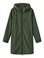 お買い得  アクティブジャケット-女性用 トレンチコート 保温 快適 ジッパー ポケット ファッション 平織り ストリート お出かけ ジッパ－ ロング フード付き レギュラー 長袖 アウターウェア ブラック ピンク スカイブルー 秋 冬