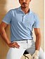 preiswerte Oberteile-Herren Golf-Poloshirt Blau Kurzarm Oberteil Golfkleidung, Kleidung, Outfits, Kleidung