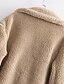 abordables Manteaux d&#039;Hiver-Femmes Manteau Chaud Confortable Avec Poches Boutons Occasionnel Uni Fête Décontracté Quotidien Simple Boutonnage Long Col Rabattu Coupe régulière manche longue Vêtements d&#039;extérieur Kaki Automne