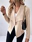 baratos Blazers e Fatos-Mulheres Jaqueta casual Confortável Zíper Moda Ao ar livre Tecido Para Noite Final de semana Abertura Frontal Padrão Aberto para a Lateral Normal Manga Longa agasalhos Preto Marron Verde Tropa Outono