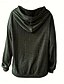 abordables Sweatshirts et Hoodies Texturés-Femmes Sweat à capuche Uni Occasionnel manche longue À capuche Hauts Réguliers Rue Tenue Quotidienne Noir Bleu Vert Café Automne Hiver