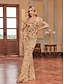 voordelige Semi-formeel / Cocktail-Zeemeermin  Trompet Quinceanera Jurken Elegante Jurk Formele Bruiloft Vloerlengte Lange Mouw Hartvormige Pailletten met Pailletten