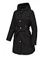 abordables Abrigos de Invierno-Mujer Gabardina Mantiene abrigado Cómodo Cremallera Bolsillo Moda Casual Plano Festivos Noche Cremallera Regular Con Capucha Ajuste regular Manga Larga Ropa de calle Negro Rosa Vino Otoño Invierno