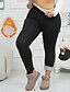 voordelige Sporten Plus Maat &amp; Zwangerschap-Dames pilatesleggings sportbroek Yoga legging Zak Lichtgewicht Warm Pilates Sportschool Hardlopen Broeken Zwart Donker Marineblauw Grijs Grote maten Sport Sportkleding Micro-elastisch