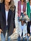 economico giacche casual-Per donna Giacca Casual Traspirante Confortevole Tasca Casual Semplice Vacanza Streetwear Casuale Abbigliamento quotidiano Doppiopetto Regolare Collo ripiegato Vestibilità regolare Manica Lunga
