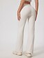 abordables Leggings et collants de yoga-Pantalons de fitness Leggings de yoga pantalon de sport Femmes Évasé Yoga Fitness Pilates Pantalons Automne Hiver Des sports Tenues de Sport Micro-Élastique Noir Blanche