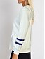 billige Teksturert hettegensere og sweatshirt-Dame Pullover hettegenser-genser Grafisk Stripet Fritid Langermet Med hette Vanlige topper Gate Hverdag Svart Hvit Høst Vinter