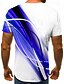 economico Magliette 3D-Per uomo Grafico Camicia Maglietta Manica Corta maglietta Stampa 3D Girocollo Camicia Streetwear Quotidiano Uscire Blu Giallo Rosso Abbigliamento Normale S M L XL XXL 3XL 4XL