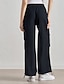ieftine pantaloni cargo de damă-Pentru femei Pantaloni Cargo Pantaloni Modă Șic Stradă Lungime totală Natural Mată Buzunar Talie elastică Comfortabil Micro-elastic Sporturi &amp; Exterior Purtare Zilnică Negru Bleumarin Bej Primăvar