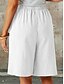 abordables Bermudas-Mujer Chinos Pantalón corto Moda Ropa de calle Básico Longitud de la rodilla Alta cintura Plano Bolsillo Cintura elástica Confortable Suave Cómodo Microelástico Exterior Calle Gris oscuro Azul