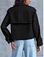abordables Abrigos &amp; Trench-Mujer Chaqueta casual Cómodo Transpirable Cremallera Bolsillo Moda Casual Plano Vacaciones Calle Casual Ropa Cotidiana Botonadura Simple Corto Cuello Vuelto Ajuste regular Manga Larga Ropa de calle