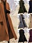 voordelige Winterjassen-Dames Jas Comfortabel Zak Modieus Modern Effen Uitgaan Weekend Open voorzijde Lang Strijkijzer Normale pasvorm Lange mouw bovenkleding Zwart Koningsblauw Paars Herfst Winter