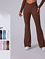 cheap Yoga Leggings &amp; Tights-Women&#039;s fitness pants Yoga Leggings sport pants Flared Lightweight Yoga Fitness Pilates Pants Black White Pink Fall Winter Sports Activewear Micro-elastic