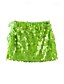 abordables Tops Florales-Mujer Falda Falda brillante Moda Mini Tiro Medio Faldas Plano Lentejuelas Microelástico Fiesta Fiesta de Cóctel Amarillo Verde Verano Poliéster