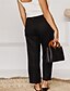 economico Pantaloni a gamba dritta-Per donna Pantaloni in cotone e lino Pantaloni Eleganti Streetwear Casual Lunghezza intera Naturale Semplice Tasca Design con Coulisse Elastica Comodo All&#039;aperto Confortevole Ferie Abbigliamento