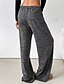abordables Pantalon droit-Femmes Slacks Pantalons Streetwear Occasionnel Longueur complète Naturel Rayé Conception à cordon élastique Confortable Extérieur Extérieur Vacances Fête Brun / Blanc blanc / bleu Noir et blanc Noir