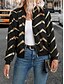 economico bomber-Per donna Giubbotto bomber Confortevole Traspirante Cerniera Stampato Casual Geometrico Vacanza Streetwear Casuale Abbigliamento quotidiano Cerniera Corto Collo alla coreana Vestibilità regolare