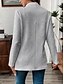 abordables Blazers et Costumes-Femmes Blazer Confortable Respirant Boutons Occasionnel Uni Bureau Rue Occasionnel Tenue quotidienne Simple Boutonnage Régulier Col montant Coupe régulière manche longue Vêtements d&#039;extérieur Noir