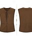billige Gilets-Herre Vest Gilet udendørs Daglig Årgang Forår Efterår Blondér Polyester Bekvem Vanlig V-hals Regulær Mørkebrun Sort Rød Lysebrun Vest