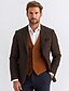 voordelige tweedblazer-heren tweed blazer wol visgraat blazer bruin groen grijs retro kantoor standaard pasvorm enkelrijs twee knopen