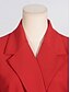 voordelige Vloerlengte-Blazer Jurk Moeder Van De Bruid Jurk Tuxedo Jurk Elegante Shirt Kraag Enkellengte Polyester Lange Mouw met Effen Kleur