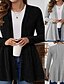 voordelige Jassen &amp; Trenchcoats-Dames Vrijetijdsjas Ademend Comfortabel Extra groot Eenvoudig Casual Effen Vakantie Straat Casual Alledaagse kleding Open voorzijde Normaal Opstaand Normale pasvorm Lange mouw bovenkleding Zwart Grijs