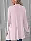 voordelige Jassen &amp; Trenchcoats-Dames Vrijetijdsjas Ademend Comfortabel Extra groot Casual Effen Vakantie Straat Casual Alledaagse kleding Open voorzijde Lang Zonder Kraag Normale pasvorm 3/4 mouw bovenkleding Wit Blozend Roze Wijn