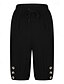 baratos Calça de linho de algodão simples-Mulheres Shorts inspirados em linho Calção Roupa de rua Casual Comprimento do joelho Cintura Média Tecido Bolsos Design de cordão elástico Respirabilidade Macio Micro-Elástica Férias Rua Roupa Diária