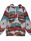 billige Grafisk butikk Sweatshirts &amp; Hettegensere-Dame Pullover hettegenser-genser Stamme Gatemote Fritid Behagelig Langermet Med hette Vanlige topper Gate Ferie Ut på byen Trykt mønster Quarter Zip Blå Høst