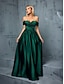 ieftine Semi-formal / Cocktail-Rochii A-Line quinceanera rochie elegantă formală de nuntă lungă pe jos fără mâneci fără bretele din satin fără spate cu pliseuri