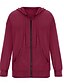 economico giacca con cappuccio-Per donna Felpa con cappuccio Semplice Casual Manica Lunga Con Cappuccio Top Regolari Streetwear Abbigliamento Quotidiano Rosa Vino Blu Fucsia Verde Autunno Inverno