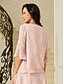 preiswerte Spitzenoberteile-Damen Spitzenbluse Bluse Elegante Oberteile Chiffon Tops Einfarbig Elegant Stilvoll Basic Dreiviertelarm Glockenärmel U-Boot-Ausschnitt Normale Oberteile Hochzeitsgast Arbeit Täglich Asymmetrischer