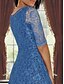 abordables Con chaqueta-Vestido madre de la novia A-Line de dos piezas elegante simple casual escote barco largo hasta el tobillo chiffon manga larga con volantes de encaje