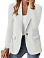 economico Blazer e Completi-Per donna Blazer Traspirante Confortevole Bottoni Tasca Casual Semplice Ufficio Streetwear Casuale Abbigliamento quotidiano Monopetto Regolare Collo ripiegato Vestibilità regolare Manica Lunga