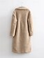 abordables Manteaux d&#039;Hiver-Femmes Manteau Chaud Confortable Avec Poches Boutons Occasionnel Uni Fête Décontracté Quotidien Simple Boutonnage Long Col Rabattu Coupe régulière manche longue Vêtements d&#039;extérieur Kaki Automne