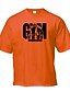 baratos Camisas casuais masculinas plus size-Homens Tamanho Grande Camiseta T-shirt Gola Redonda Manga Curta Moda Ao ar livre Férias Diário Estampado Preto Branco Amarelo Poliéster Roupa
