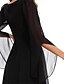 abordables Semi-formel / Cocktail-Robe de mère de la mariée en A élégante simple décolleté en V longueur de sol en chiffon à manches longues avec plis couleur unie