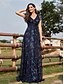 abordables Champagne-Robes de quinceanera en forme A Robe élégante Robe de mariage formelle longueur sol manches courtes col en V sequins dos en V avec sequins