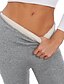 preiswerte Yoga Leggings &amp; Strumpfhosen-Damen Pilates-Leggings Outdoorhosen Sporthosen Tasche Leicht Warm Pilates Fitnessstudio Laufen Hosen Einfarbig Schwarz Hellgrau Übergröße Sport Sportkleidung Mikroelastisch