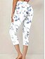 billige Blomsterprint-Dame Leggins Ferie Årgang Basale Calf-længde Høj Talje Grafisk Blad Hurtigtørrende Blød Bekvem Elastisk Afslappet Daglig Ferie Rødkælkeæg Blå Gul Rød Grøn Sommer Forår Slank Pasform