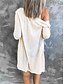 abordables Abrigos &amp; Trench-Mujer Chaqueta casual Transpirable Cómodo Bolsillo Casual Plano Vacaciones Calle Casual Ropa Cotidiana Botonadura Simple Largo Escote en Pico Ajuste regular Manga Larga Ropa de calle Negro Blanco Rosa