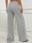 abordables Pantalon droit-Femmes Slacks Pantalons Streetwear Occasionnel Longueur complète Naturel Rayé Conception à cordon élastique Confortable Extérieur Extérieur Vacances Fête Brun / Blanc blanc / bleu Noir et blanc Noir