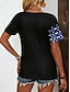 voordelige Onafhankelijkheidsdag Top-Onafhankelijkheidsdag Patriottische Dames T-Shirt Vlag Vlag Nationale Vlag Stijlvol Casual Rood Wit En Blauw Korte Mouwen V Nek Reguliere Tops Dagelijks Print Blauw Zomer Lente