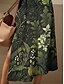 preiswerte Blumenkleider-Damen Maxikleid Strickkleid Freizeitkleid Sommerkleid A Linie Kleid Elegant Urlaub Lässig Strand Normale Passform Blumen Grafik Blatt Kurzarm V Ausschnitt Rote Blau Purpur Grün Sommer Frühling